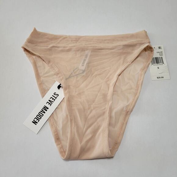 Steve Madden Women's Mesh High-Leg Bikini Underwear SM11875 Rose Dust NWT Small - Picture 2 of 6